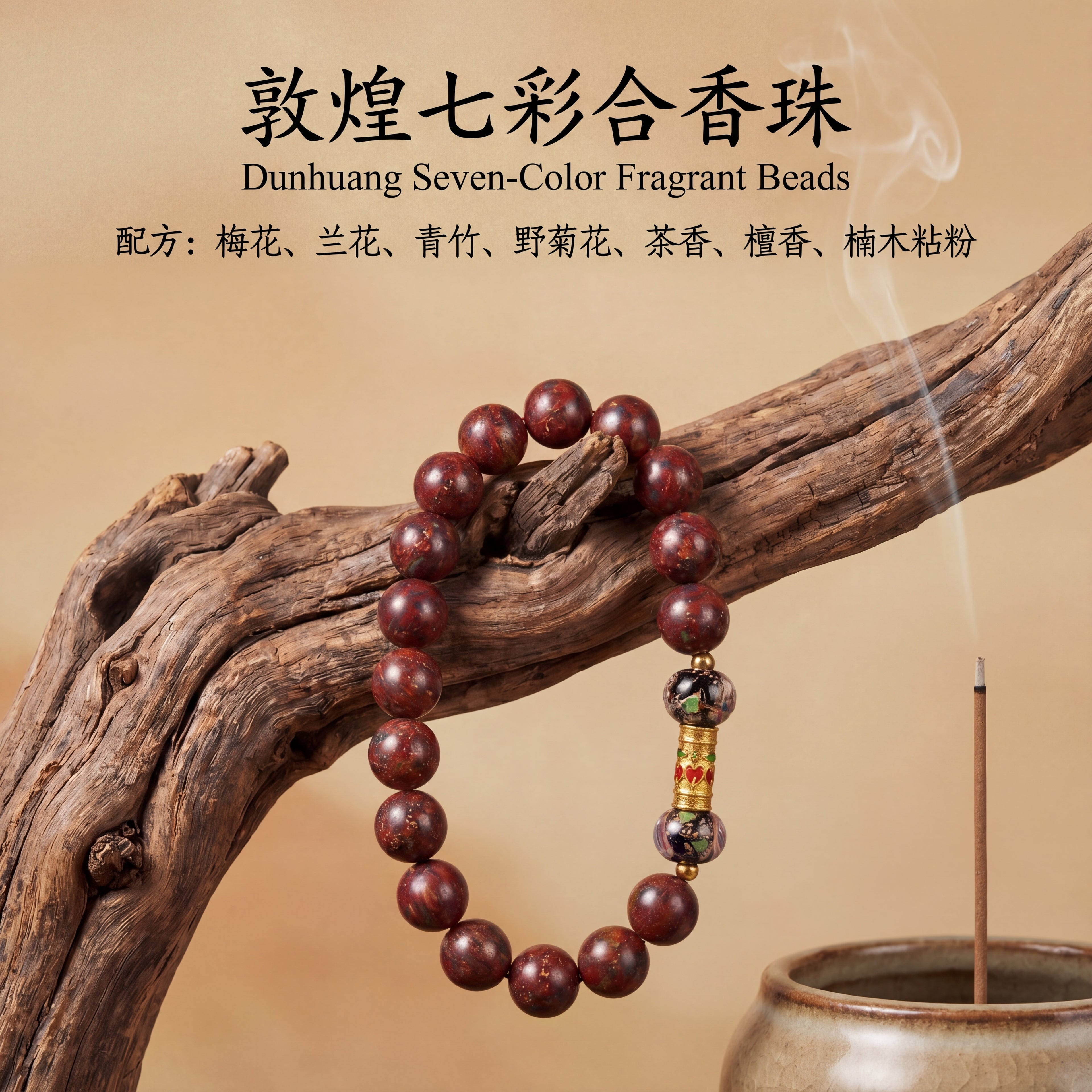 Dunhuang · Seven-Color Fragrant Crystal Beads
